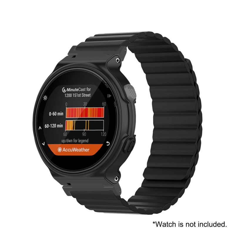 Smartwatch Band: Adjustable Strap - Comfortable Fit Vibrant Black High-Quality Durable Material for Personalized Style Matching Outfits Or Moods - Image 4