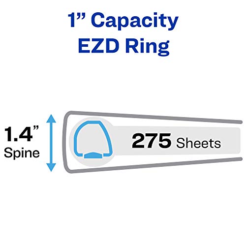 Avery Heavy-Duty View 3 Ring Binder, 1" One-Touch EZD Rings, 1 Chartreuse Binder (79770) - Image 2