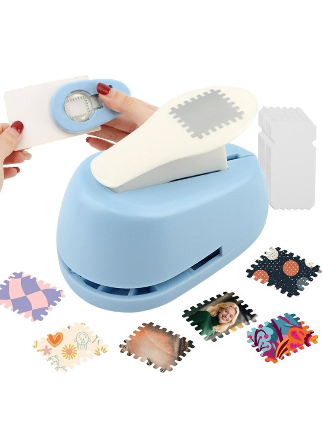 Portable Stamp Shaped Paper Punch for Crafts, Scrapbooking, and DIY Card Making - Image 1