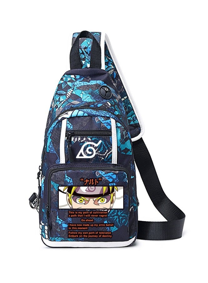 Naruto Cartoon Anime Joint Single Shoulder Bag Men's Small Backpack Student Messenger Bag Chest Bag 