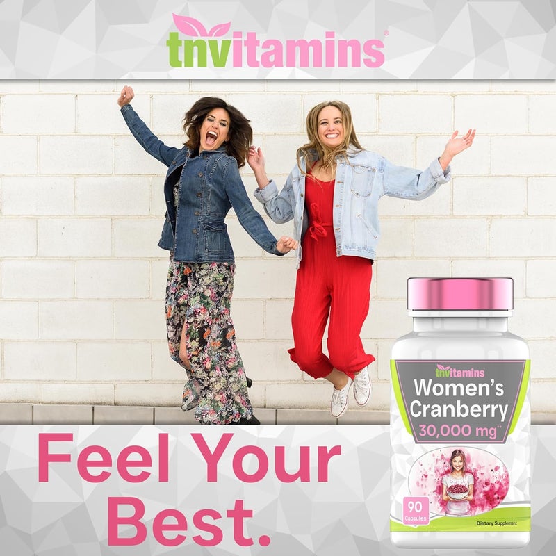 tnvitamins Cranberry Pills for Women 30000 mg  90 Capsules  Urinary Tract Health  Support  Cranberry Concentrate Extract Vitamin Supplement for Women  NonGMO  Made in The USA - Image 4