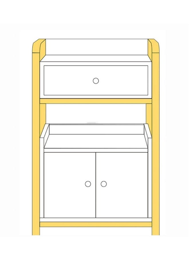 JOMILA Bar Carts for The Home Modern Small Cart with Wheels Made of MDF+Steel, Bar Cart with Wheels White+Gold for Salons, Studios, Shops  - Image 2