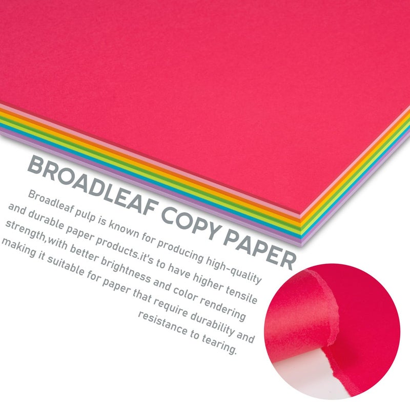 Magecubiku Colored Copy&Print Paper 8.5X11 Inches,180 Sheets 9 Colors Rainbow A4 Printer Paper 20 lb/90GSM Colored Origami Paper for Cutting DIY Kids Art Craft - Image 3