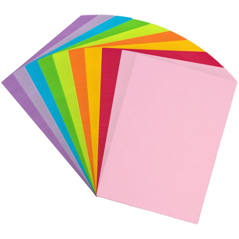 Magecubiku Colored Copy&Print Paper 8.5X11 Inches,180 Sheets 9 Colors Rainbow A4 Printer Paper 20 lb/90GSM Colored Origami Paper for Cutting DIY Kids Art Craft - Image 1