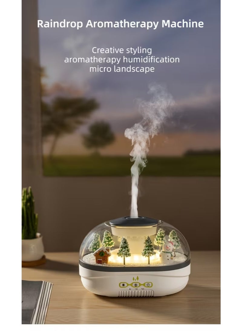 A Simulated Snow Pile Aroma Diffuser, Creatively Designed Snow Landscape, Snowman Decorative Tabletop Piece, Home Decor, Usb-Powered Humidifier, with Two Timer Settings, Essential Oil Diffuser—Ideal for Bedroom, Office, Yoga - Image 4