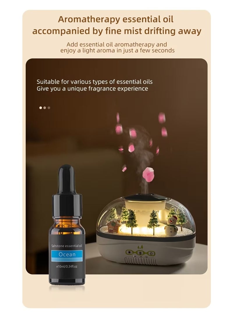 A Simulated Snow Pile Aroma Diffuser, Creatively Designed Snow Landscape, Snowman Decorative Tabletop Piece, Home Decor, Usb-Powered Humidifier, with Two Timer Settings, Essential Oil Diffuser—Ideal for Bedroom, Office, Yoga - Image 2