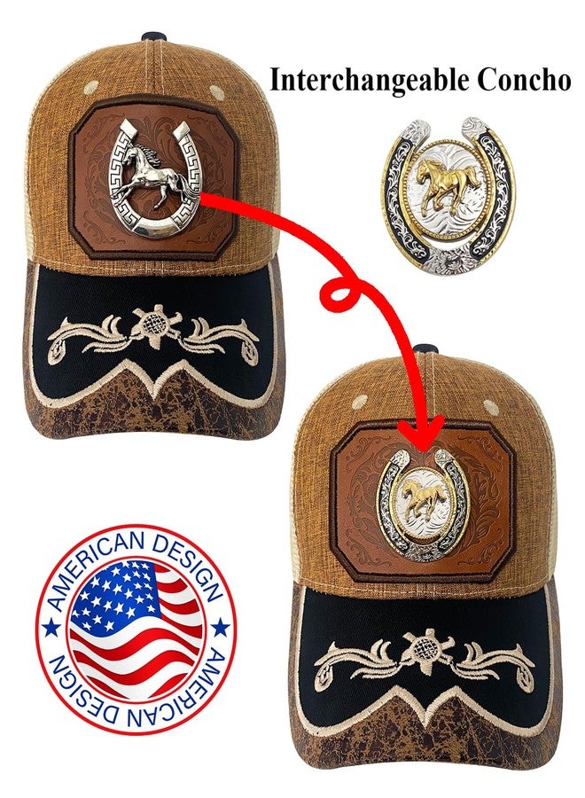 TOPACC Western Trucker Hat for Women Men Horseshoe Vintage Cowboy Country Hats Cute Baseball Cap for Western Outfit - Image 2