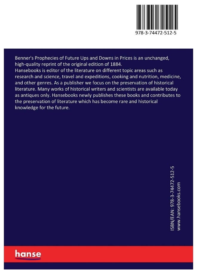 null - Hansebooks Benner's prophecies of future ups and downs in prices - Image 1