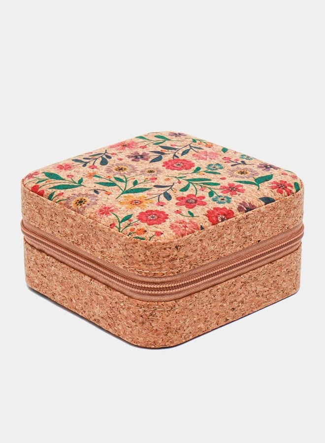 RALTS Travel Jewellery Box | Retro Storage Box Portable Jewelry Box | Fabric Jewelry Organizer Creative Travel Accessories for Rings and Jewelry (Modern) - Image 1