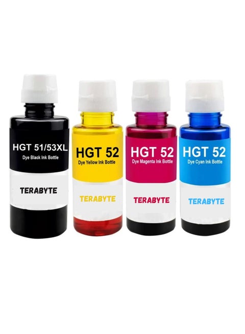 GT53XL 135ml GT52 70ml for HP Printer DeskJet Smart GT Tank (All-Pack of 4)