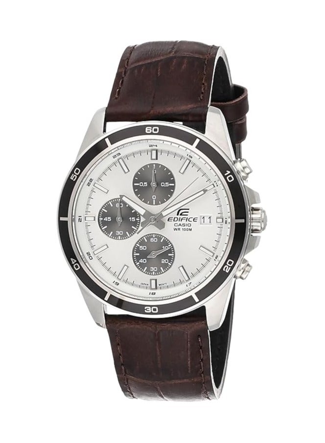 Casio Edifice Men's White Dial Stainless Steel Chronograph Watch EFR-526L-7AVUDF - Image 1