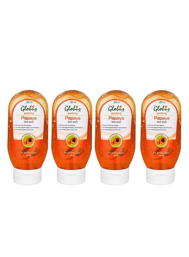Globus Remedies Globus Papaya Purifying Face Wash 100 Ml (Pack Of 4) - Image 1