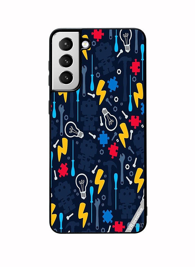 VR CREATIVE Protective Case Cover For Samsung Galaxy S22 5G Bulb Design Multicolour - Image 1