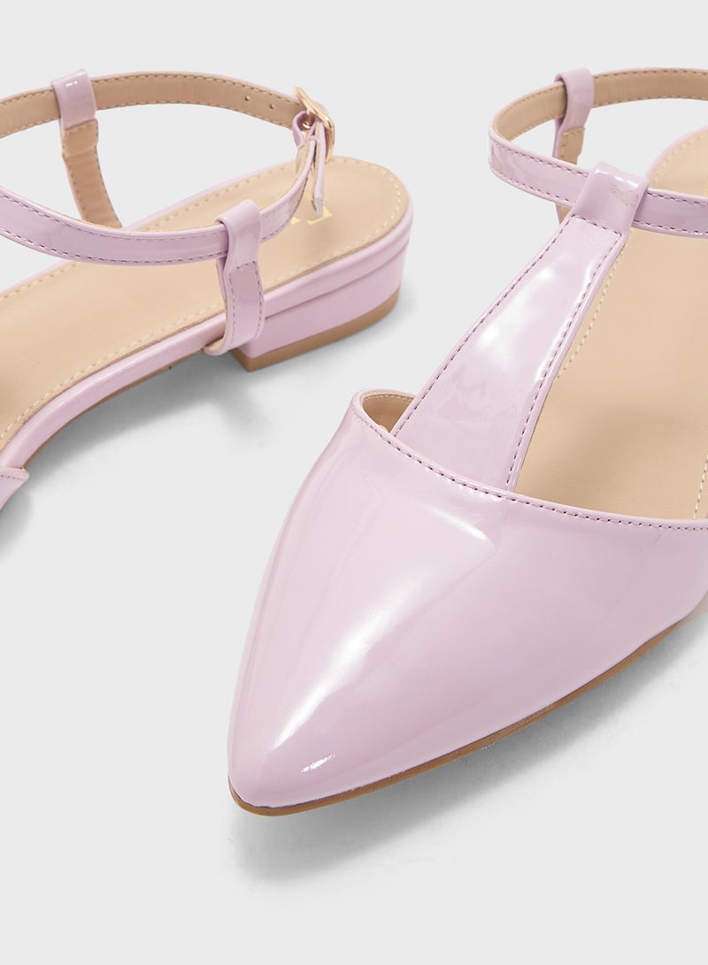 ELLA T-Bar Ballerina Pointed Flat  - Image 4