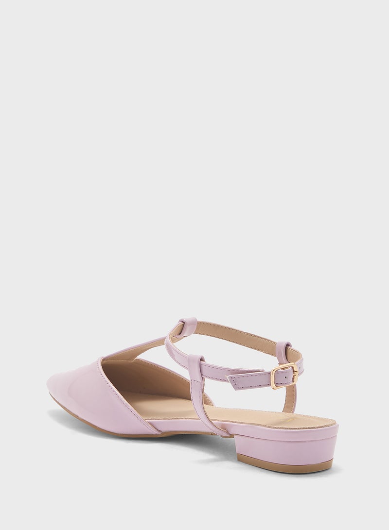 ELLA T-Bar Ballerina Pointed Flat  - Image 3