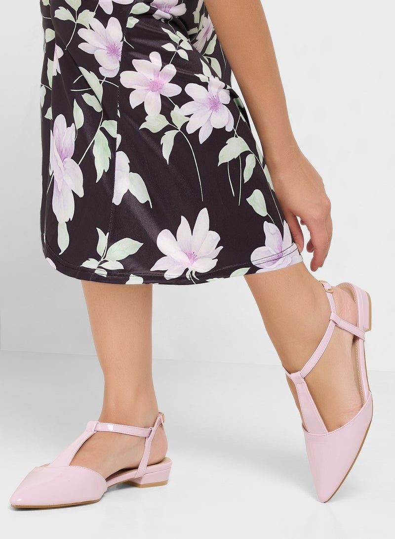 ELLA T-Bar Ballerina Pointed Flat  - Image 5