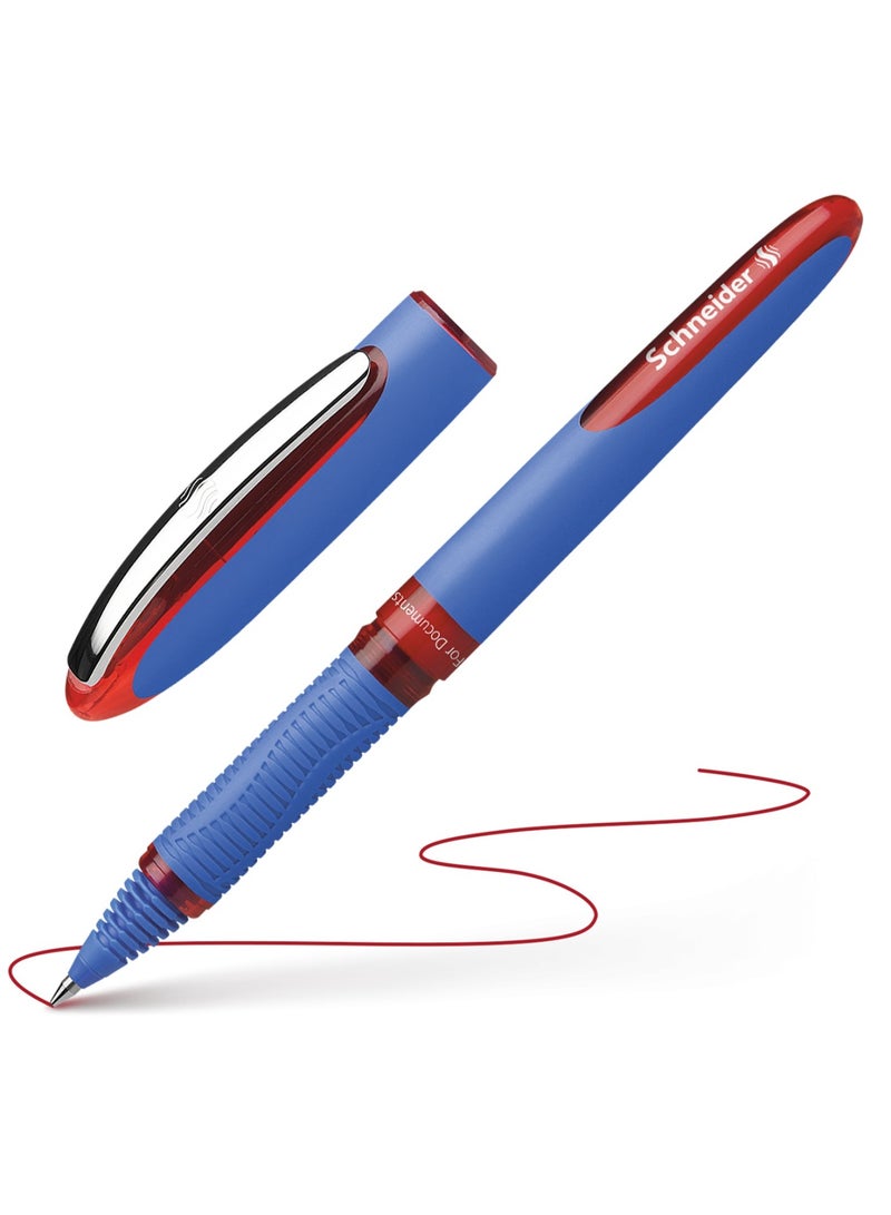Schneider قلم حبر هجين 1 قطعة بكرّة 0.3 مم حبر أحمر - Image 1