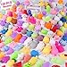 LEEHUR 100PCS Kawaii Squishies Mochi Squishy Toys for Kids Party Favors Mini Stress Relief Squishy Fidget Toys for Classroom Prizes for Kids Party Favors Goodie Bags Stuffers with Storage Bag - Image 3