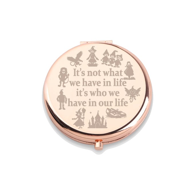 WIZARD INSPIRED MAKEUP MIRROR ITS NOT WHAT WE HAVE IN LIFE ITS WHO WE HAVE IN OUR LIFE MIRROR OZ FRIENDS GIFT