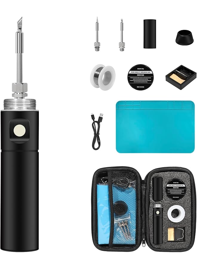 erorex Cordless Soldering Iron Kit Portable Usb Rechargeable Soldering Gun Pen Built In 1500Mah Battery Temperature Adjustable Soldering Iron For Small Soldering Projects Home Appliance Repair Diy - Image 1