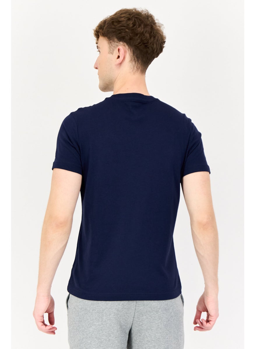 Reebok Men Sportswear Fit Short Sleeves Running T-Shirt, Navy  - Image 3