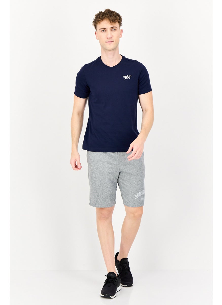 Reebok Men Sportswear Fit Short Sleeves Running T-Shirt, Navy  - Image 4