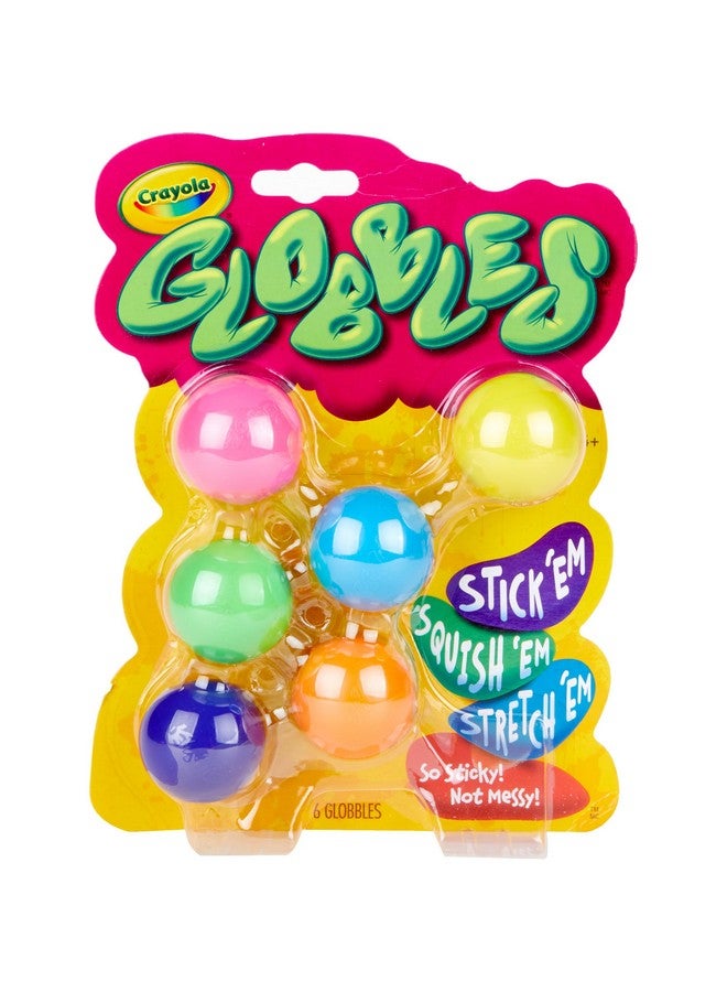 Crayola Globbles Fidget Toy (6Ct) Sticky Fidget Balls Squish Gift For Kids Sensory Toys Ages 4 5 6 7 8 - Image 1