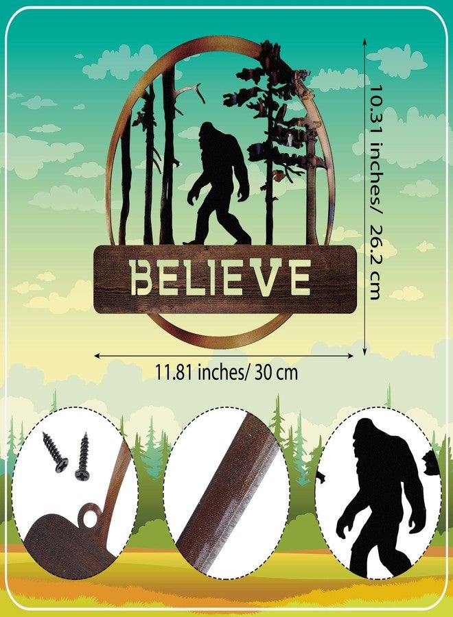 Tandefio Big Foot Sasquatch Gifts Big Foot Wall Art Yard Decor Metal Sign Sasquatch Garden Statue Ornament Gifts Decorations for Dad Mens Home Garden(Classic Color) - Image 2