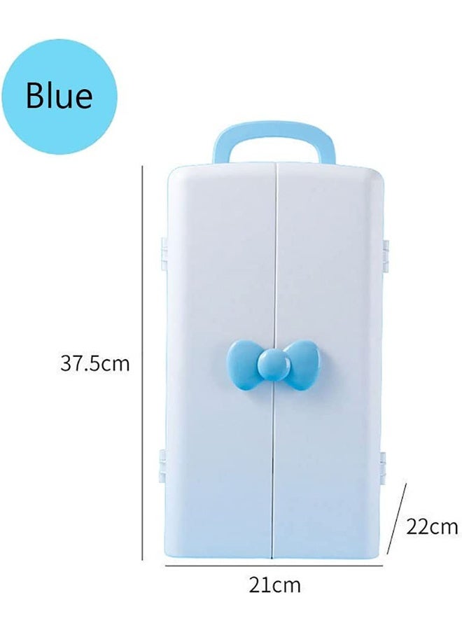 JCB CHIC Large Cosmetic Makeup Organizer, Dust Water Proof Cosmetics Storage Display Case, Cosmetic Storage Box with Brush Organizer, Suitable for Bathroom Countertop and Bedroom Vanity Dresser - Image 2