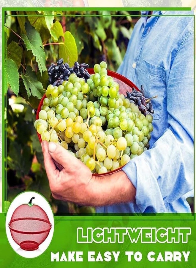 BROCCOLIN UMI Apple Shape Fruit Basket with Net Cover for Kitchen, Breathable Mesh Fruit & Vegetable Storage Bowl, Dust and Insect Protection Stand for Dining Table (STANDAR, Multicolor) - Image 5