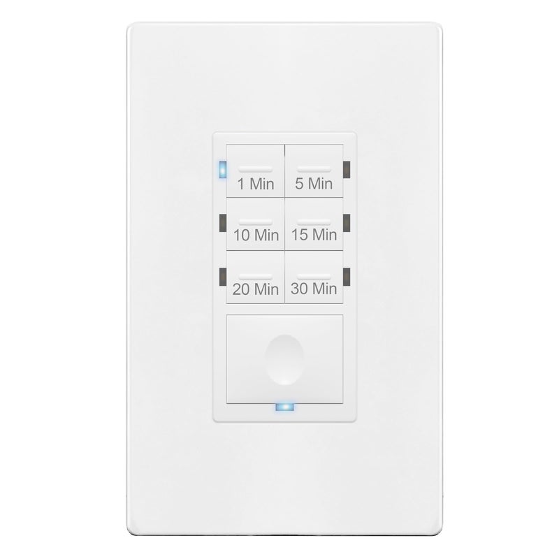ENERLITES Countdown Timer Switch for Bathroom Fans and Lights 130 Min Neutral Wire Required UL Listed White