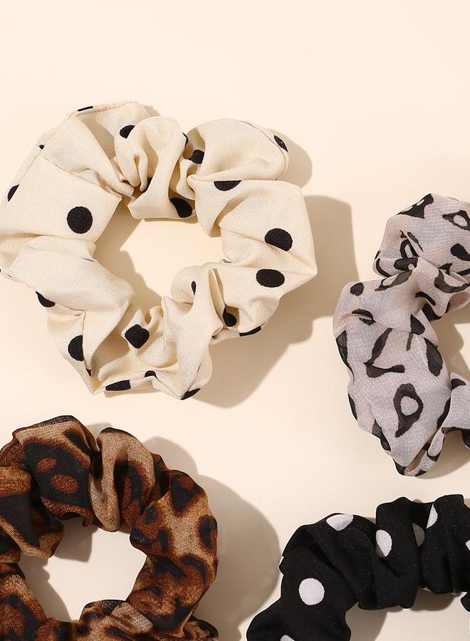 Take Two Set of 4 - Printed Hair Scrunchies - Image 2