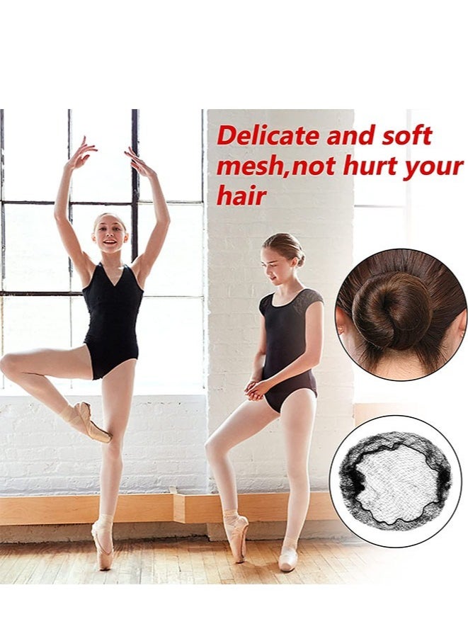 Beauenty - 20 PCS Bun Hair Nets, Invisible Bun Hair Nets, 50cm Elastic Headbands, for Women, Girls, Ballet Dance (Black) - Image 1