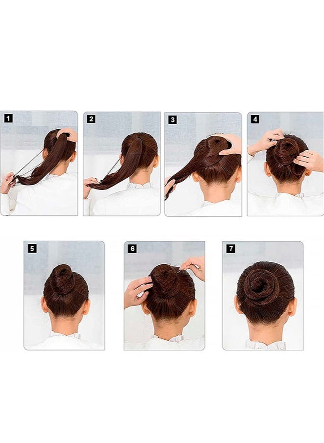 Beauenty - 20 PCS Bun Hair Nets, Invisible Bun Hair Nets, 50cm Elastic Headbands, for Women, Girls, Ballet Dance (Black) - Image 1