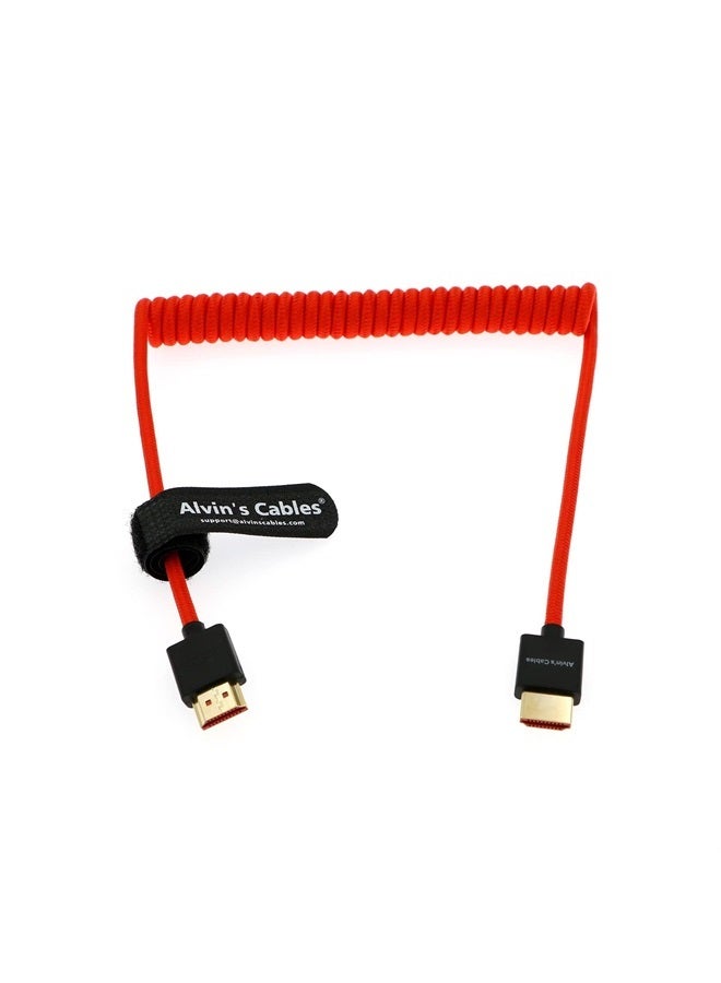 Alvin's Cables كابل HDMI مضفر ملتف 2.1 بدقة 8K لتسجيل Atomos Ninja-V 4K-60P من Z-CAM لكاميرا Canon-C70، وكاميرا Sony A7S3، A9، A74 (من 18 إلى 28 بوصة) - Image 1
