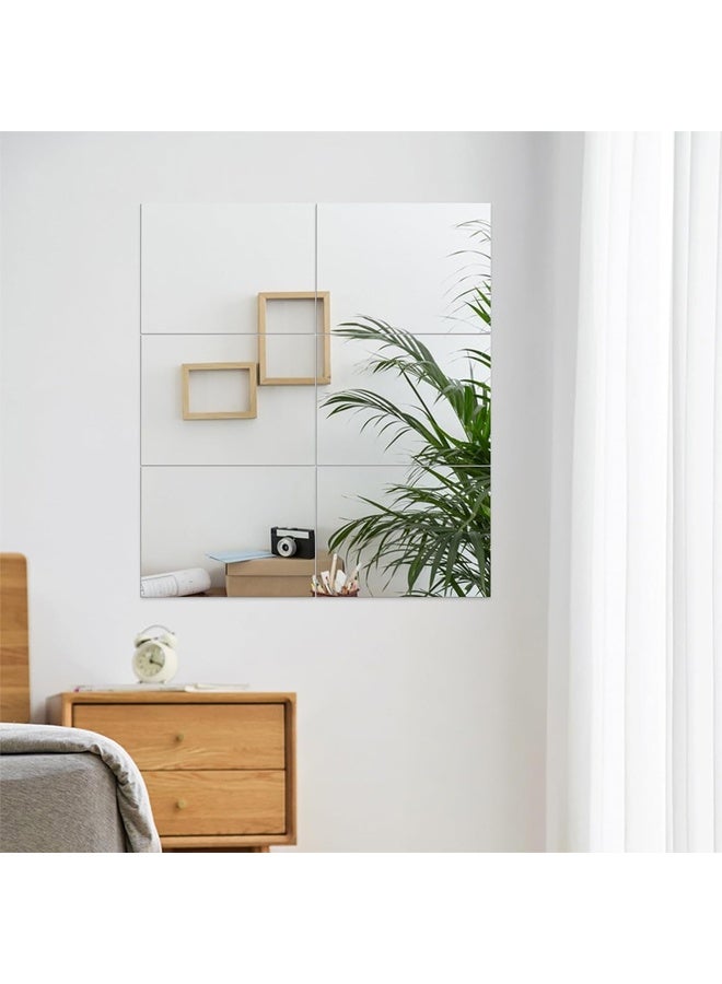 DUNISO 6 Pcs Mirror Wall Stickers, Non-Glass Mirrors Wall Stickers, Acrylic Mirror Wall Stickers，Waterproof，High-definition, Easy to Install，for Wardrobe, Door, Bedroom，30 x 40 cm  - Image 3