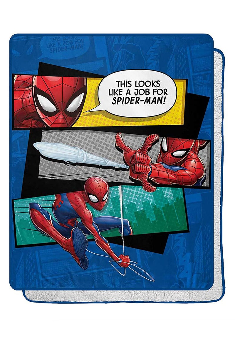Northwest SpiderMan Silk Touch Sherpa Throw Blanket 40 x 50 This Looks