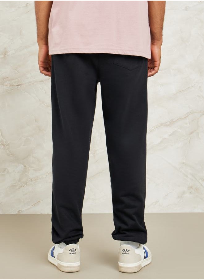 Styli - Fleece Panel Jogger with Drawcord & Patch Detail - Image 1