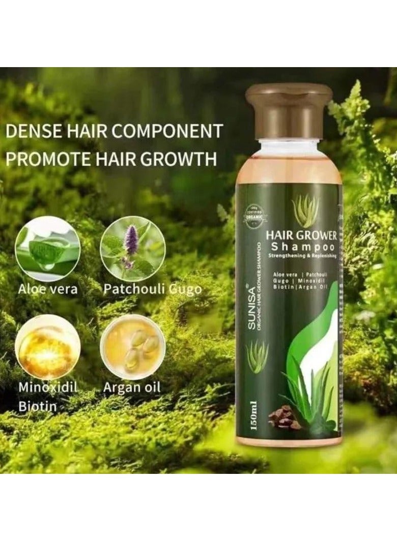 SUNISA Original Sunisa Aloe Vera Hair Grower Shampoo Anti Hair Loss For Men And Women Organic Natural Aloe Vera Fast Long Hair - Image 3