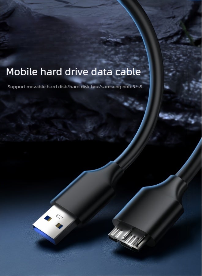الصفحة الرئيسية كابل USB 3.0 إلى Micro B بطول 1.5 متر (5 جيجابت في الثانية) - كابل محرك أقراص صلبة لـ Seagate و WD و Toshiba HDD/SSD الخارجية - كابل مزامنة بيانات عالي السرعة للأقراص الصلبة المحمولة و Backup Plus و My Passport - Image 2