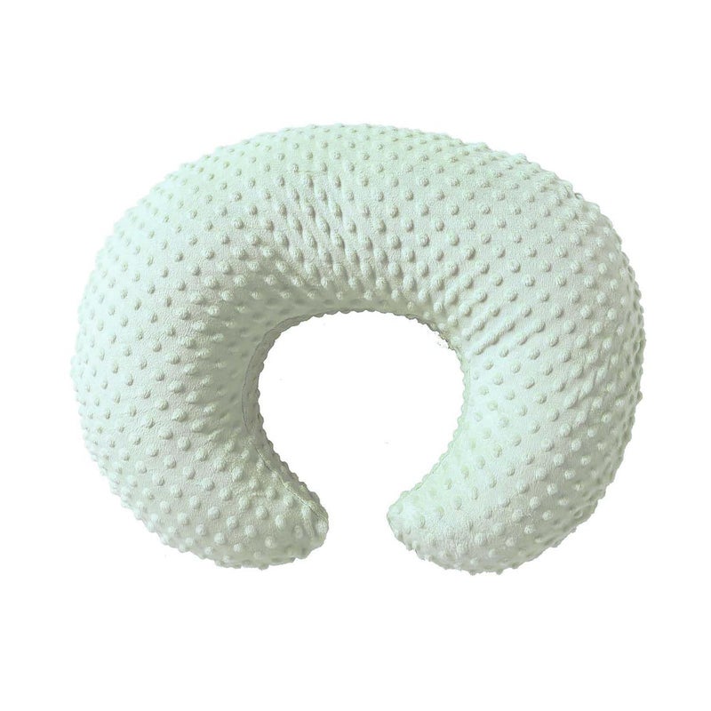 QUENESS Nursing Pillow Cover Breastfeeding Pillow Cases Plush Dot Slipcover Pillow Sham (Green) - Image 1