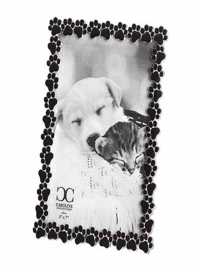 Roman Giftware Inc., Memorial Pet Collection, 7.75" H Black PAW Print Frame,Religious, Inspirational, Durable (1x5x7)