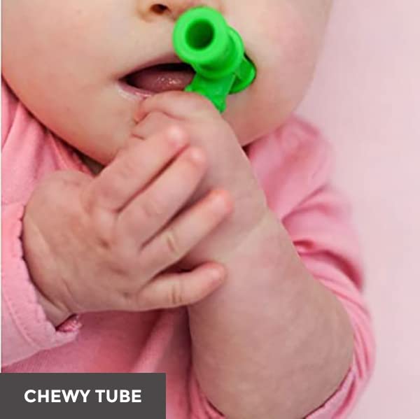 Safe-O-Kid® Baby Oral Sensory Kit | 6 Pieces, 1 Finger Brush, 1 Chewy Tube, 1 Mouth Swab, 1 Fruit Nibbler, 1 Silicone Spoon, 1 Twist Straws - Assorted - Image 4