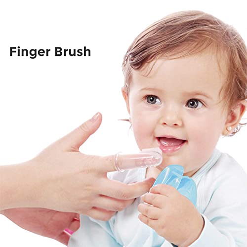 Safe-O-Kid® Baby Oral Sensory Kit | 6 Pieces, 1 Finger Brush, 1 Chewy Tube, 1 Mouth Swab, 1 Fruit Nibbler, 1 Silicone Spoon, 1 Twist Straws - Assorted - Image 3