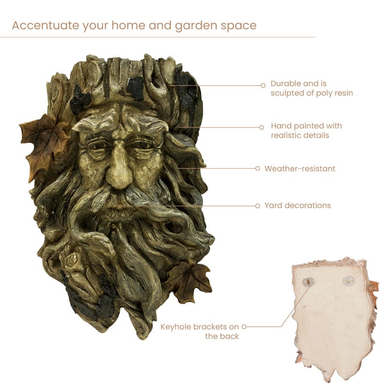 Bits and Pieces - 'Old Man' Tree Hanging Planter - Yard Decorations - Whimsical Tree Sculpture - Indoor/Outdoor Decoration - Garden Peeker Yard Art - Image 5