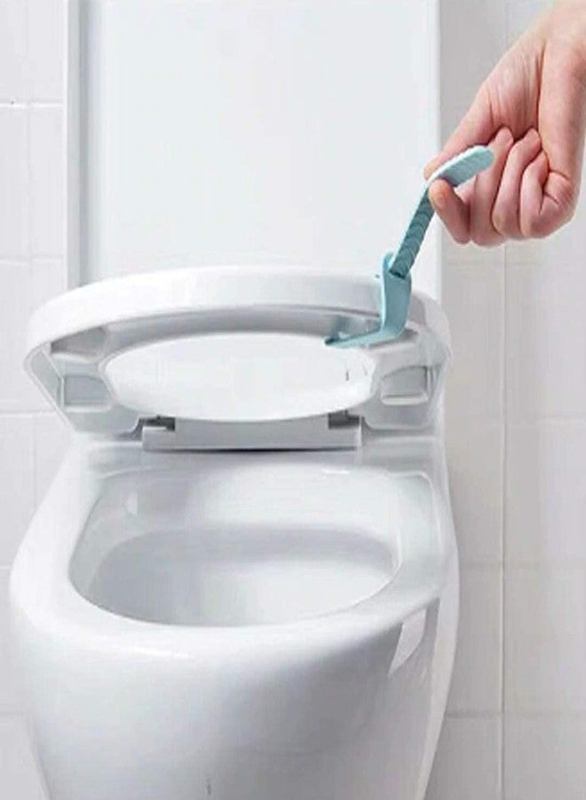 9UP® 4Pcs Toilet Seat Lifter Clip | Toilet Seat Lifter Band For Bathroom Accessoies | Touch-free Self Adhesive Silicone Toilet Lid Lifter Holder (Multicolour) - Image 5