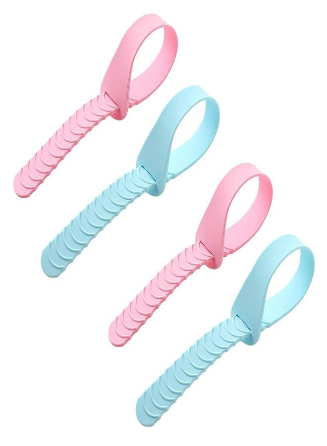 9UP® 4Pcs Toilet Seat Lifter Clip | Toilet Seat Lifter Band For Bathroom Accessoies | Touch-free Self Adhesive Silicone Toilet Lid Lifter Holder (Multicolour) - Image 1