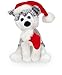 Plushland Xmas Pawpal with Santa Hat Stuffed Animals Plush Puppet Dog 8 Inches for Kids A Perfect Christmas Day Gift on This Holiday for Babies Husky - Image 2