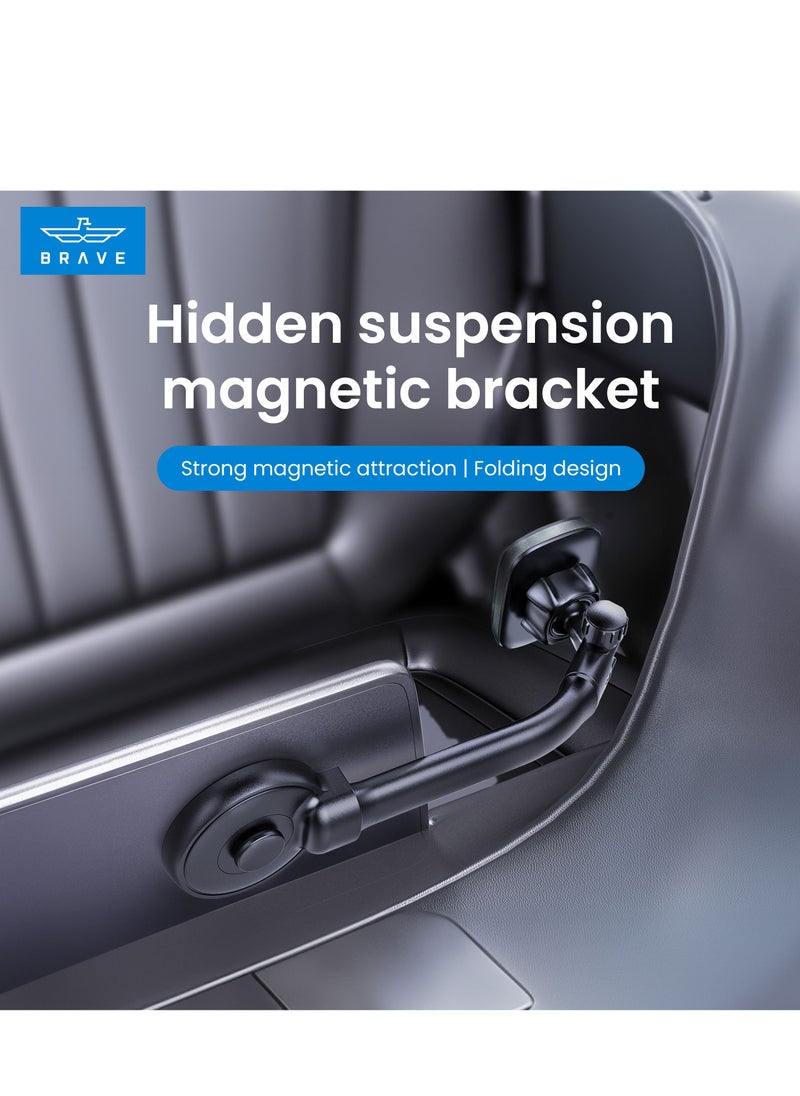 Brave - Magnetic Car Phone Holder for Dashboard – 360° Rotation Cell Phone Mount with Ultra Strong Magnets, Perfect for Tesla & All Cars – Compatible with iPhone 16 Pro Max, iPhone 16 Pro, iPhone 16 Plus, iPhone 15/14/13/12/11, Galaxy S24 Ultra, S23 Ultra & Other Mobile Devices – Secure and Adjustable Car Mount - Image 1