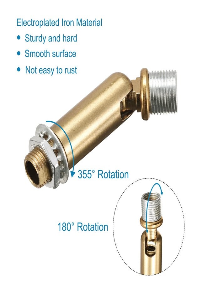 ميكسينيتي محول سقف مائل دوار من ميكانيكسي، بخيط M10 وM12، لثريا معلقة، لون برونزي ذهبي - Image 3
